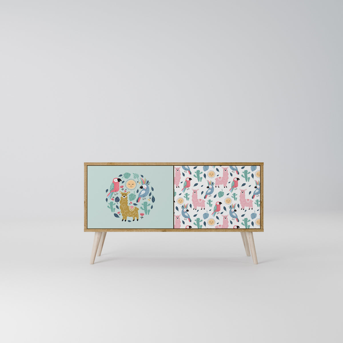 COLORFUL ALPACAS Kompaktní dvoudveřový TV stolek