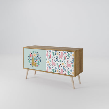 COLORFUL ALPACAS Kompaktní dvoudveřový TV stolek
