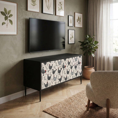 HAPPY HENS Kompaktní dvoudveřový TV stolek