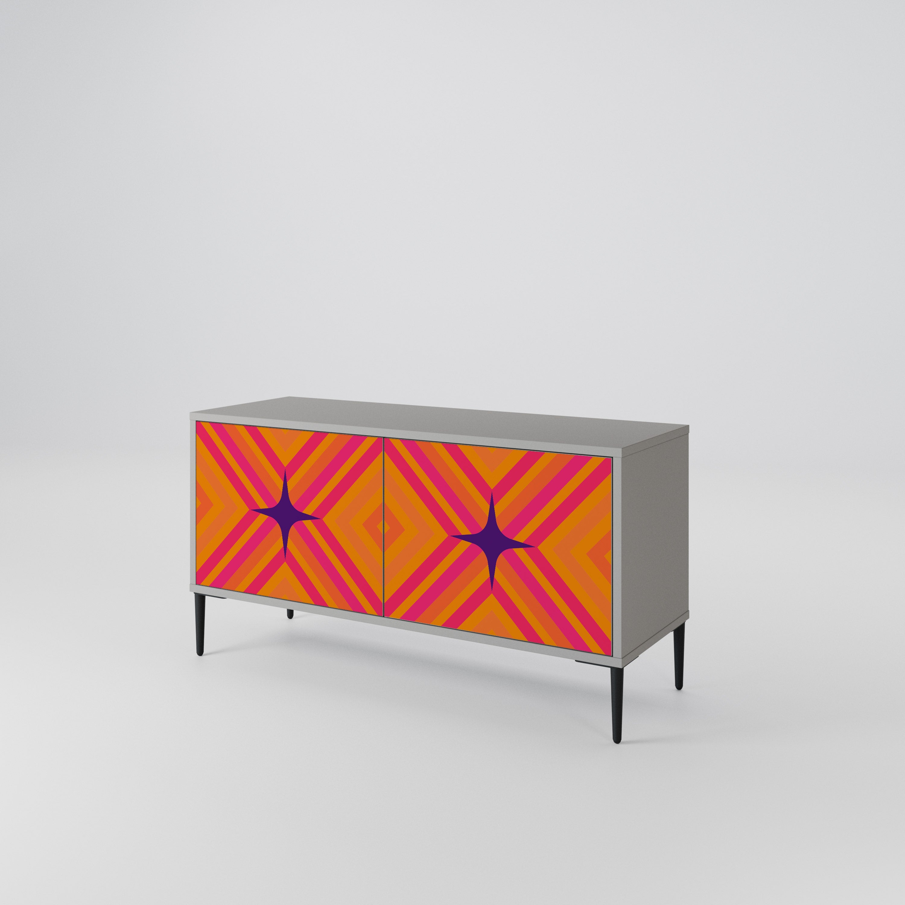 GEOMETRIC BRILLIANCE Compact 2-Door TV Cabinet