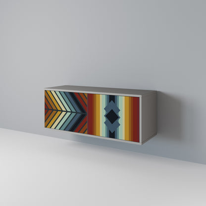 INDIGENOUS ZIGZAG Kompaktní dvoudveřový TV stolek