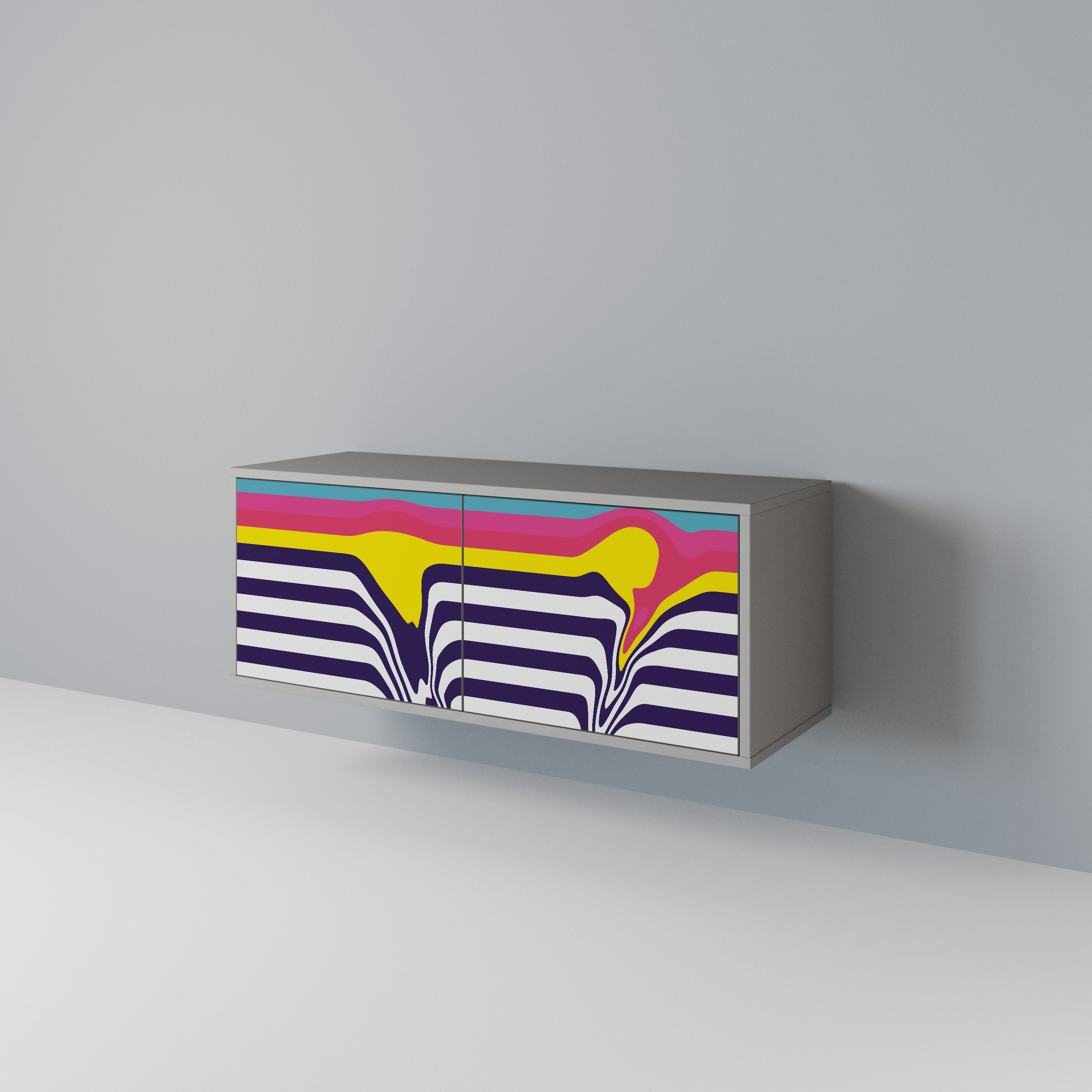 COLORFUL DIVERSION Kompaktní dvoudveřový TV stolek