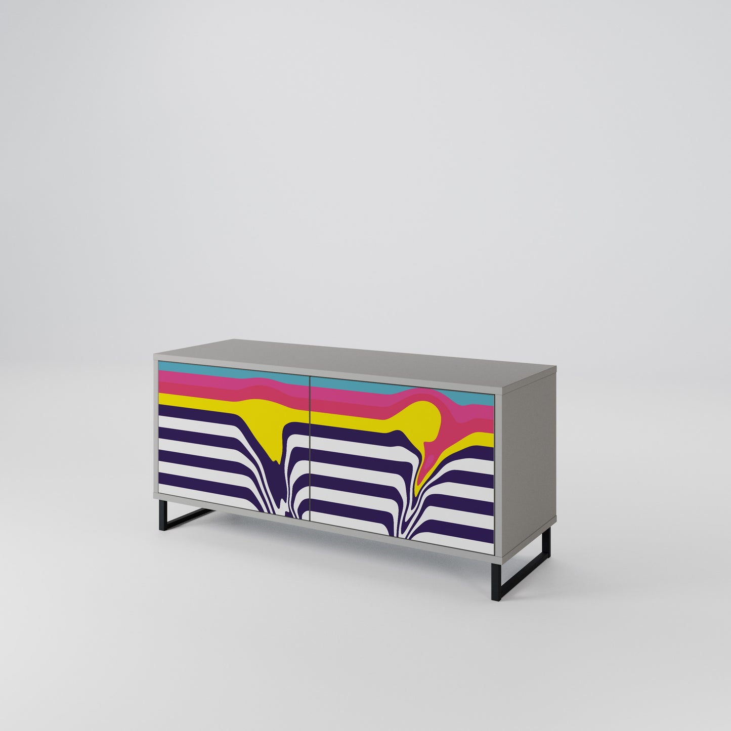 COLORFUL DIVERSION Kompaktní dvoudveřový TV stolek