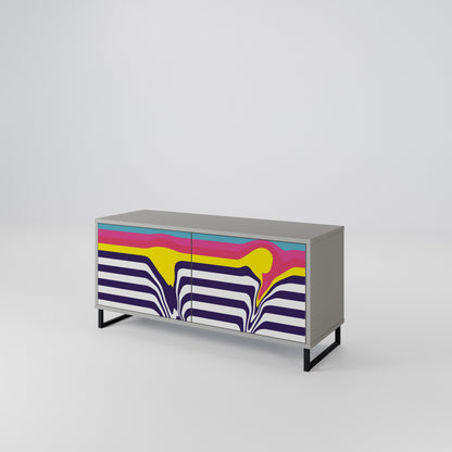 COLORFUL DIVERSION Kompaktní dvoudveřový TV stolek