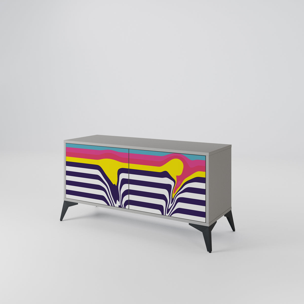 COLORFUL DIVERSION Kompaktní dvoudveřový TV stolek
