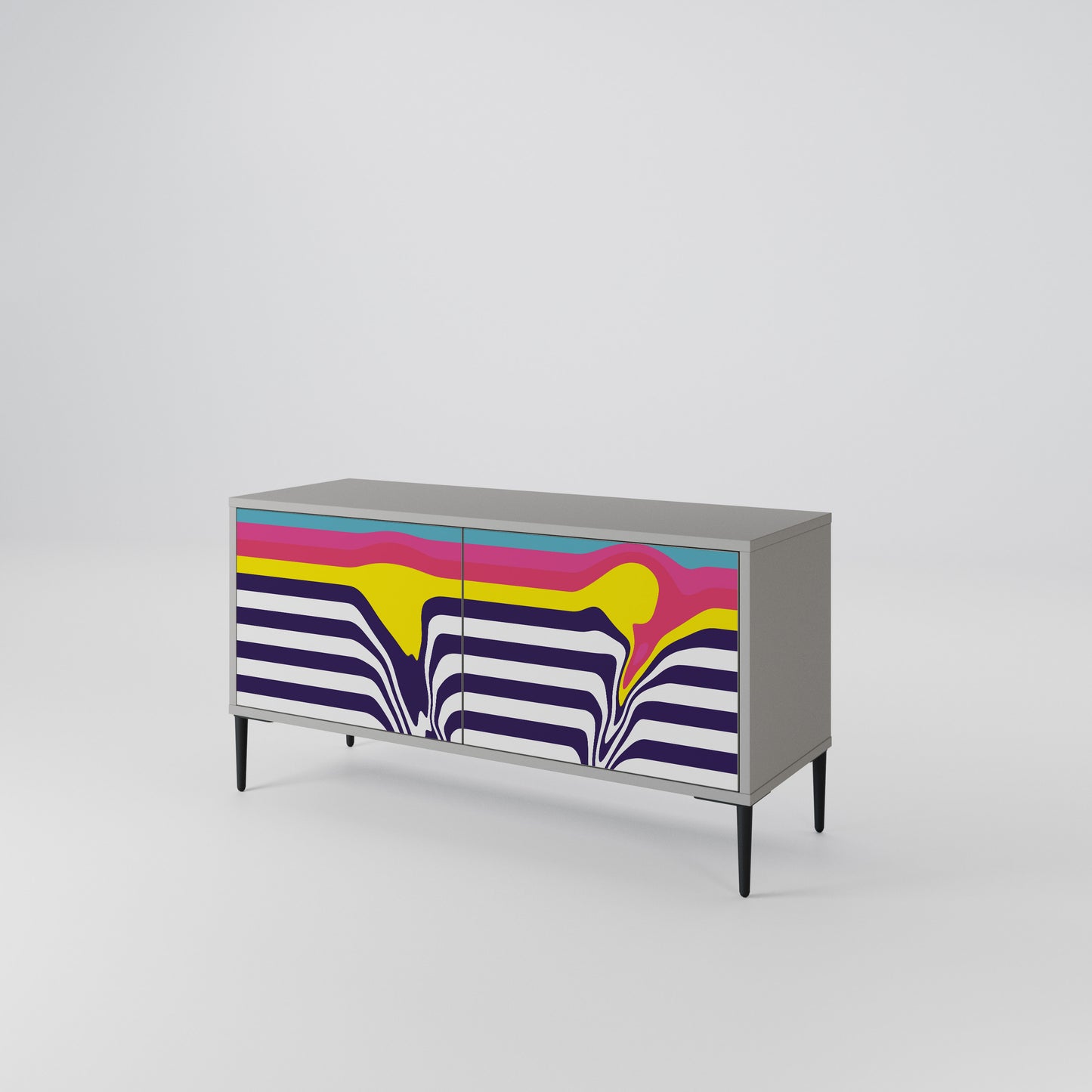 COLORFUL DIVERSION Kompaktní dvoudveřový TV stolek