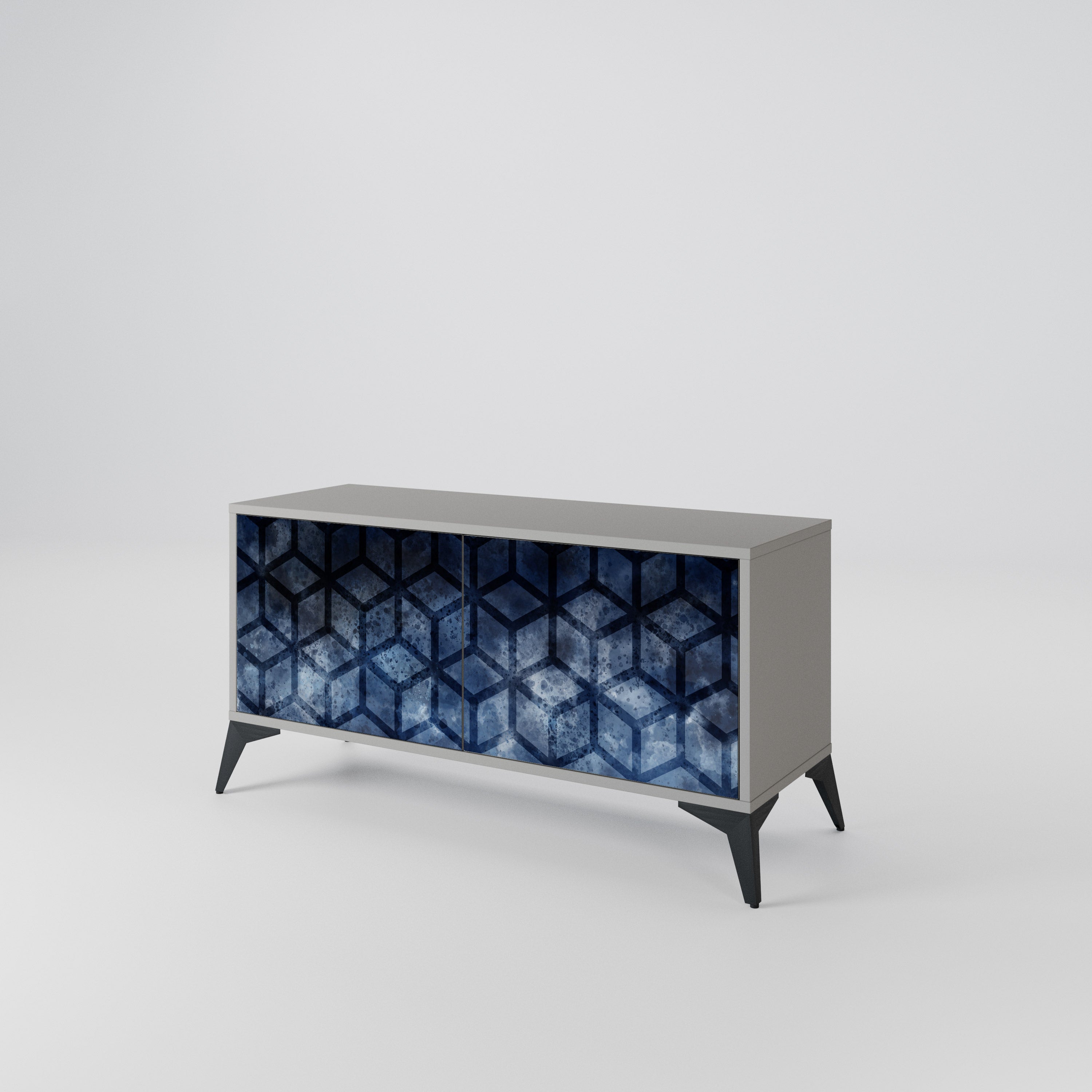 CUBIC MIST Kompaktní dvoudveřový TV stolek