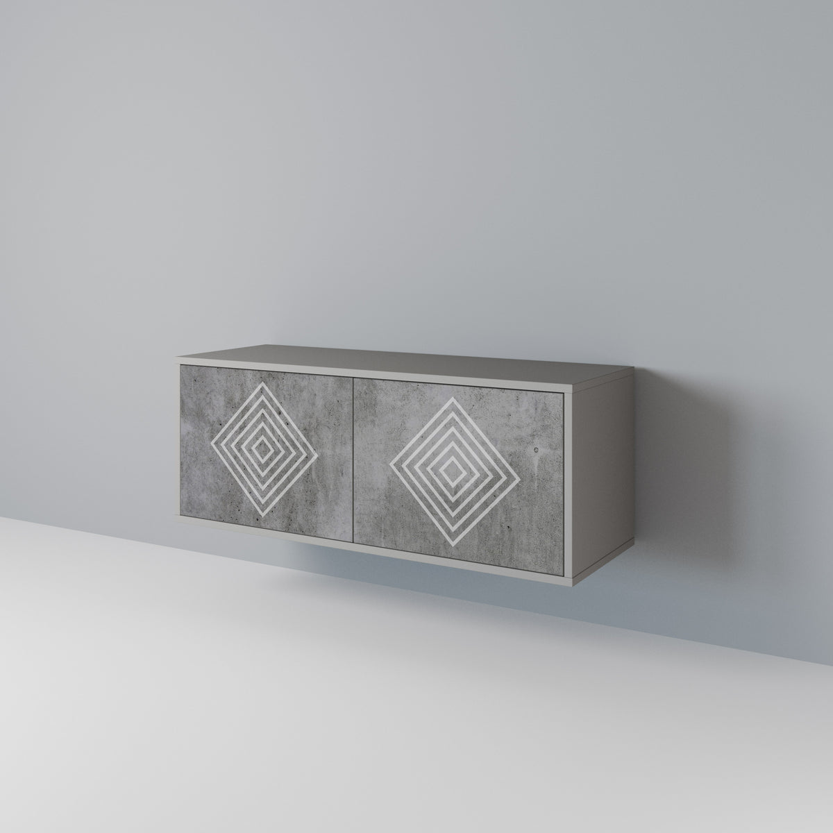 POLYGONAL ARTISTRY Kompaktní dvoudveřový TV stolek