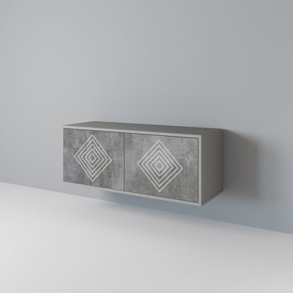 POLYGONAL ARTISTRY Kompaktní dvoudveřový TV stolek
