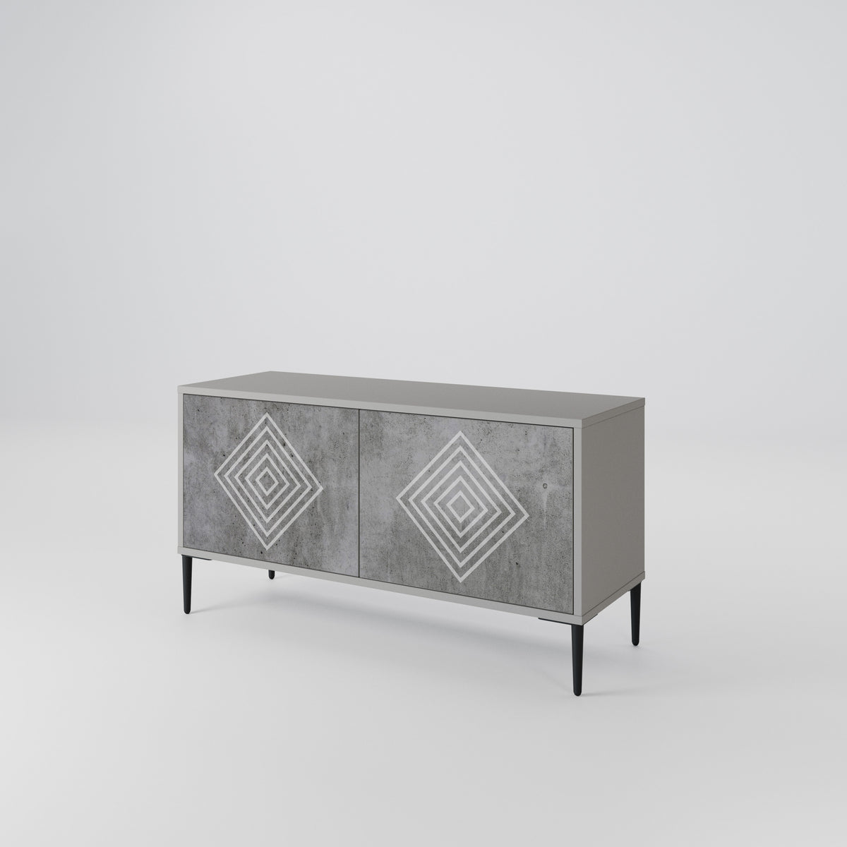 POLYGONAL ARTISTRY Kompaktní dvoudveřový TV stolek