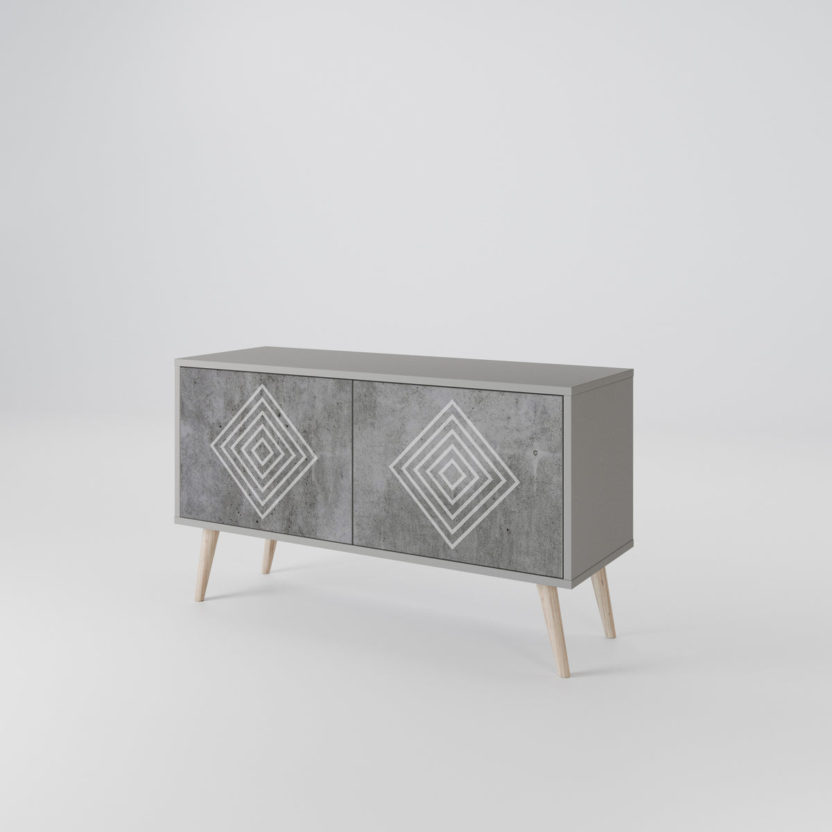 POLYGONAL ARTISTRY Kompaktní dvoudveřový TV stolek