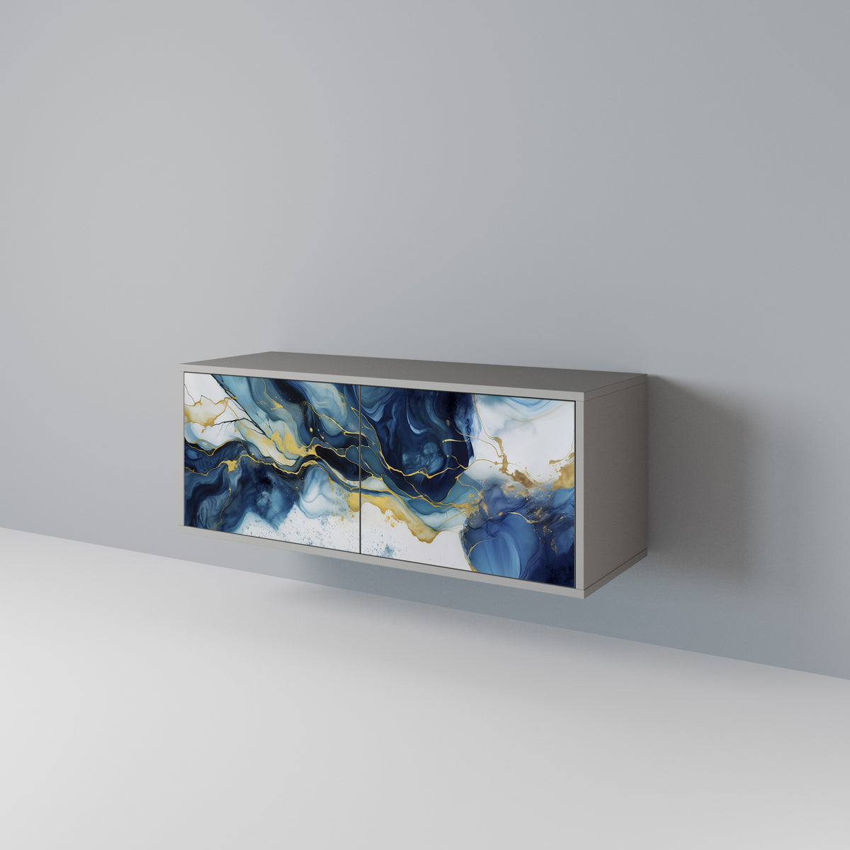 INKY MARBLE Kompaktní dvoudveřový TV stolek