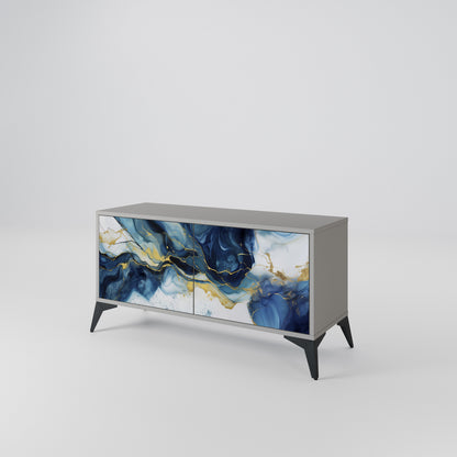 INKY MARBLE Kompaktní dvoudveřový TV stolek