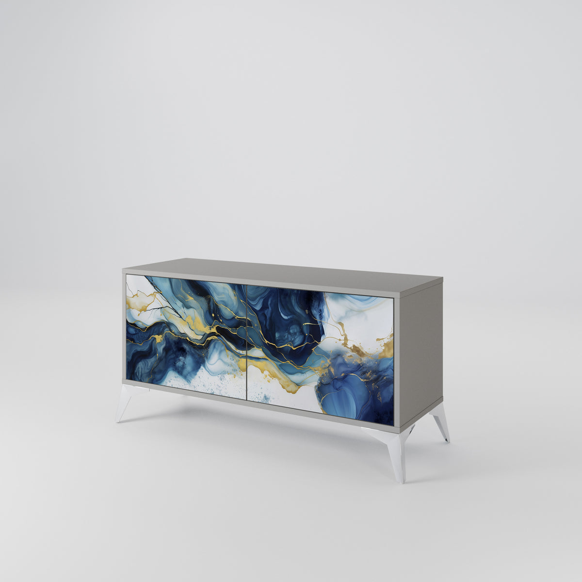 INKY MARBLE Kompaktní dvoudveřový TV stolek