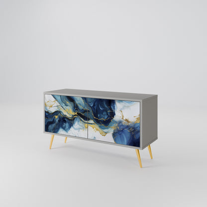 INKY MARBLE Kompaktní dvoudveřový TV stolek