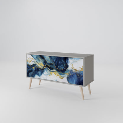 INKY MARBLE Kompaktní dvoudveřový TV stolek