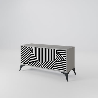 ILLUSIONARY LATTICE Kompaktní dvoudveřový TV stolek