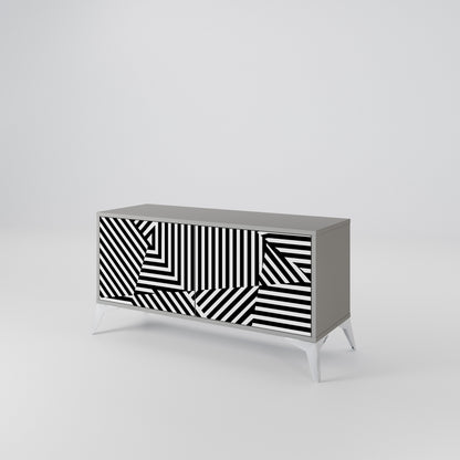ILLUSIONARY LATTICE Kompaktní dvoudveřový TV stolek
