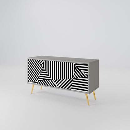 ILLUSIONARY LATTICE Kompaktní dvoudveřový TV stolek