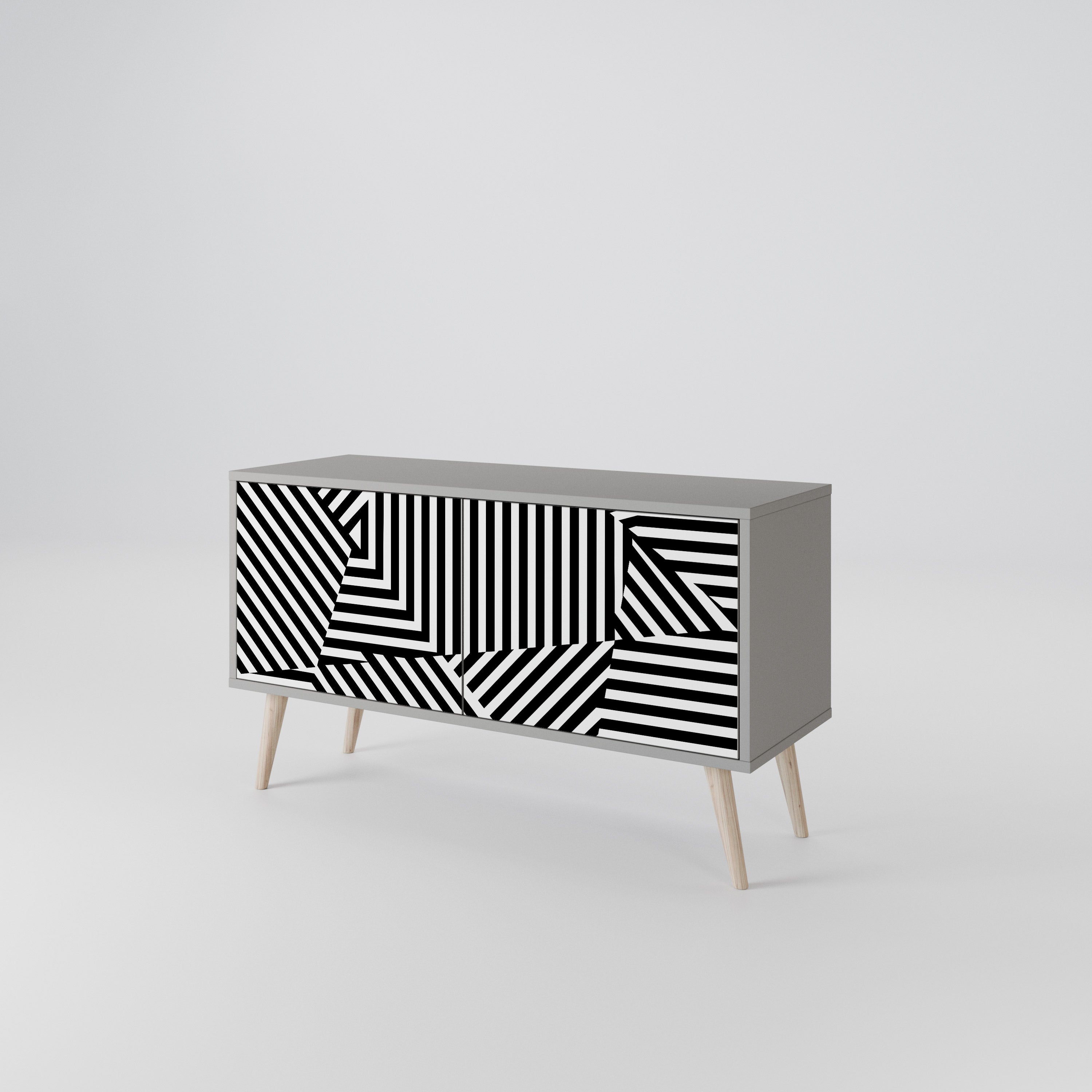 ILLUSIONARY LATTICE Kompaktní dvoudveřový TV stolek