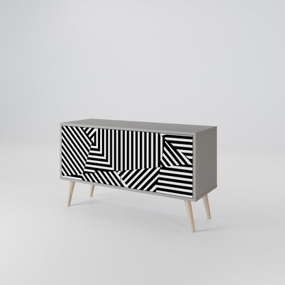 ILLUSIONARY LATTICE Kompaktní dvoudveřový TV stolek