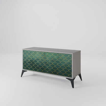TESSELATED GREENERY Kompaktní dvoudveřový TV stolek