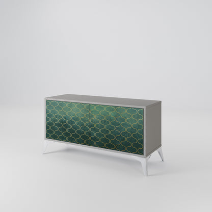 TESSELATED GREENERY Kompaktní dvoudveřový TV stolek