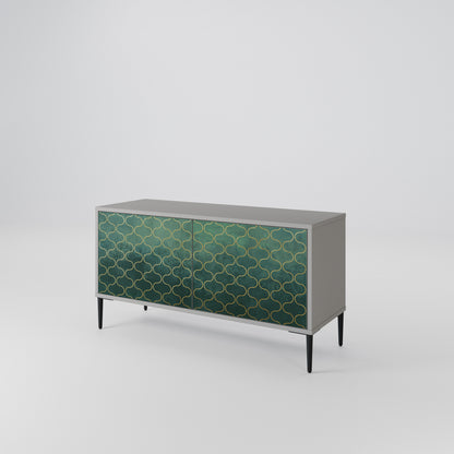 TESSELATED GREENERY Kompaktní dvoudveřový TV stolek
