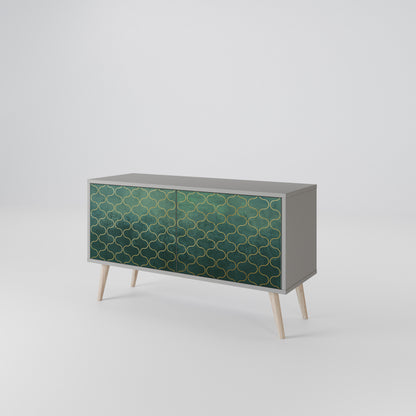 TESSELATED GREENERY Kompaktní dvoudveřový TV stolek
