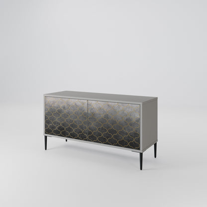 TESSELATED GRAYISH Kompaktní dvoudveřový TV stolek