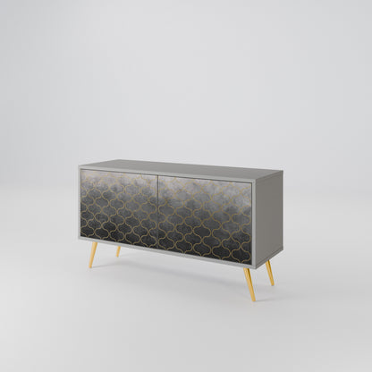 TESSELATED GRAYISH Kompaktní dvoudveřový TV stolek