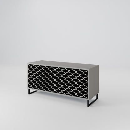 TESSELATED BLACKNESS Kompaktní dvoudveřový TV stolek