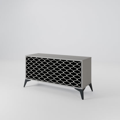 TESSELATED BLACKNESS Kompaktní dvoudveřový TV stolek