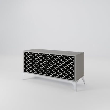 TESSELATED BLACKNESS Kompaktní dvoudveřový TV stolek