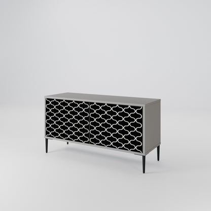 TESSELATED BLACKNESS Kompaktní dvoudveřový TV stolek