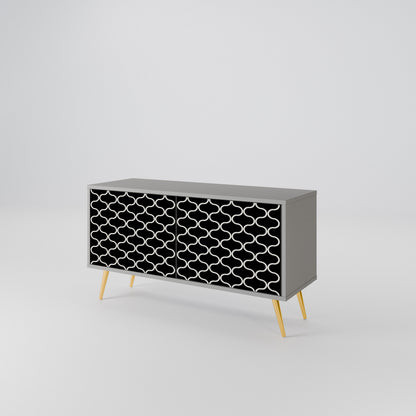 TESSELATED BLACKNESS Kompaktní dvoudveřový TV stolek
