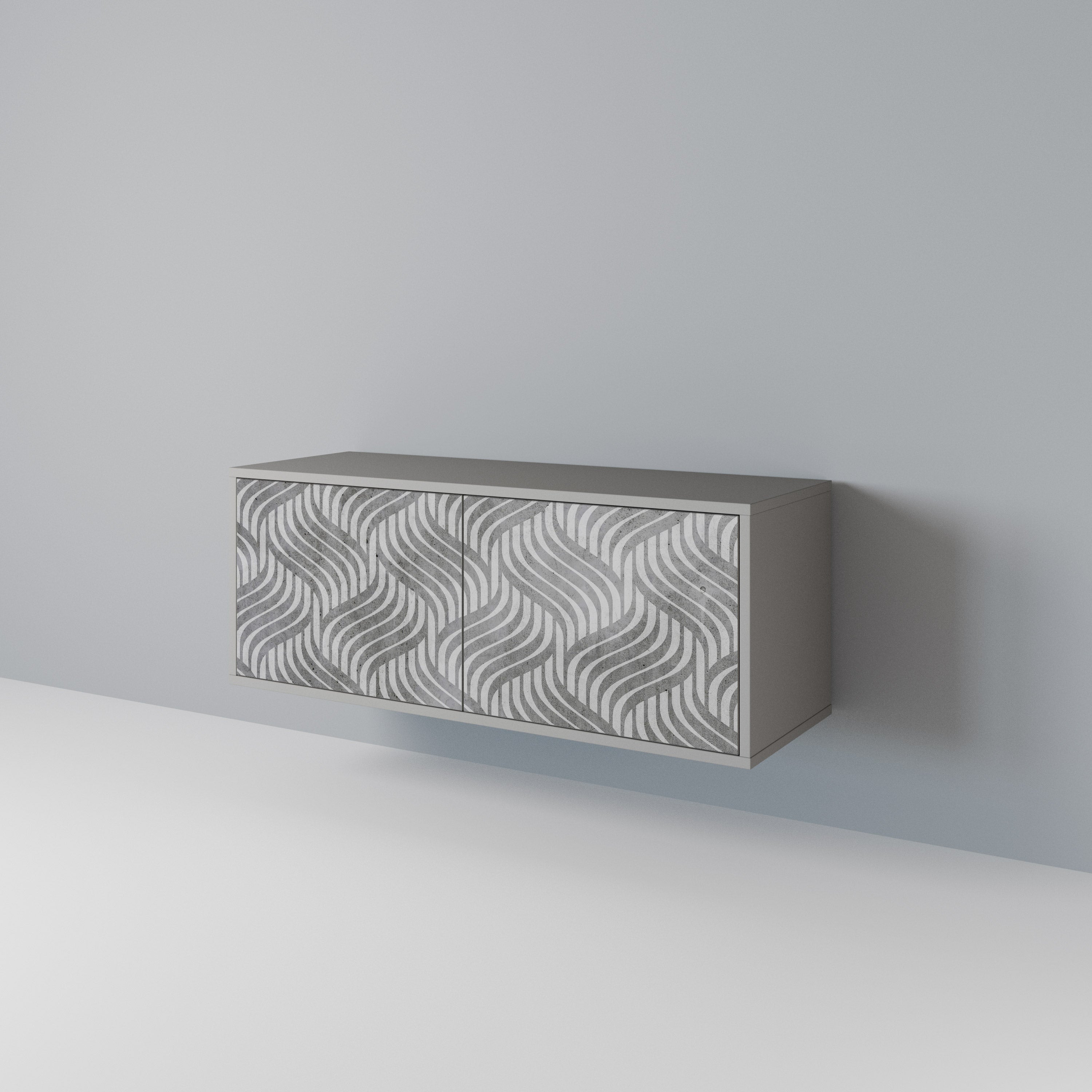 CONCRETE MOVEMENT Kompaktní dvoudveřový TV stolek