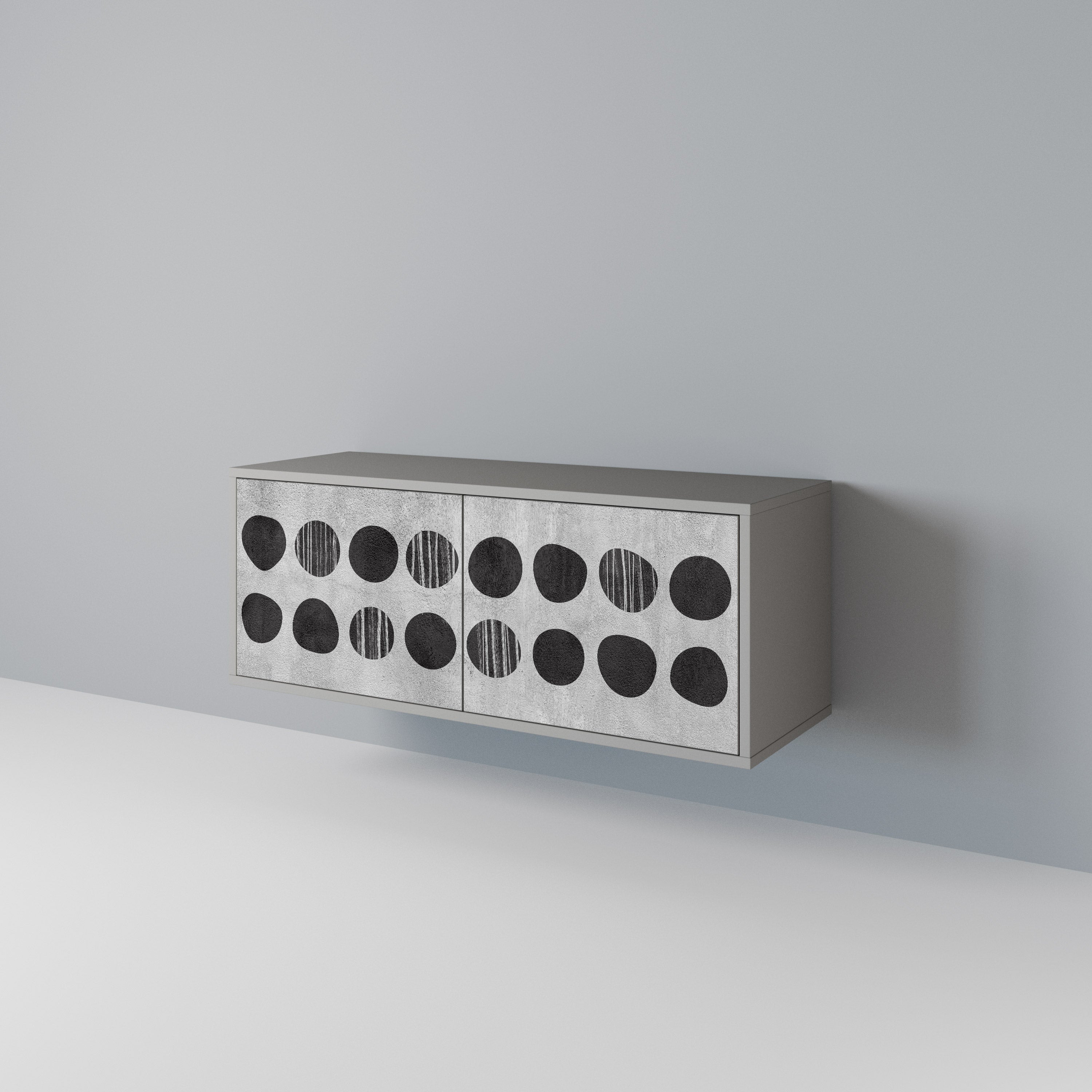 GHOSTLY GRADIENTS Kompaktní dvoudveřový TV stolek