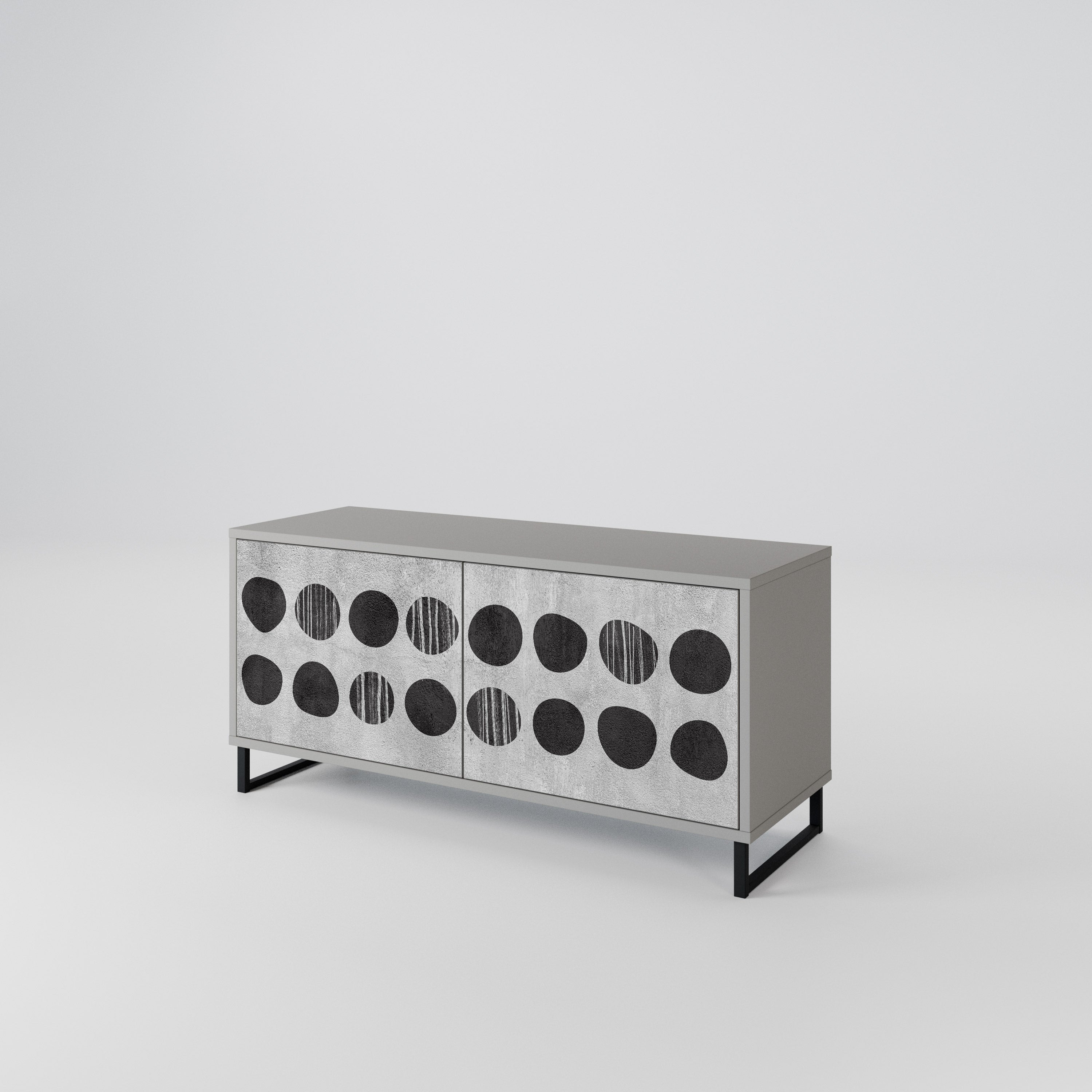 GHOSTLY GRADIENTS Kompaktní dvoudveřový TV stolek