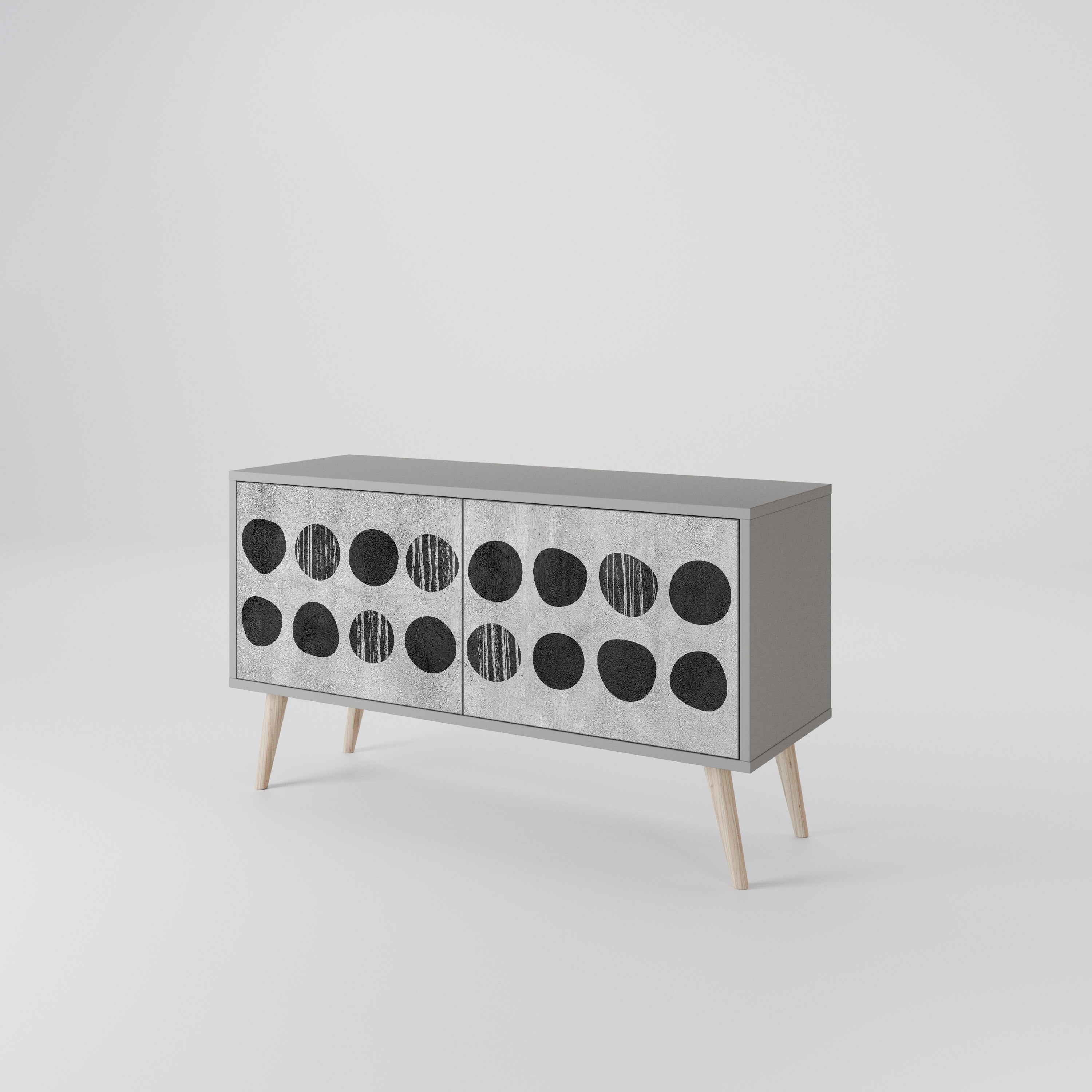 GHOSTLY GRADIENTS Kompaktní dvoudveřový TV stolek