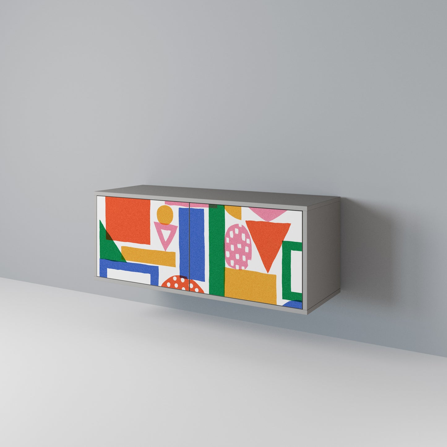 GEOMETRIC GLIMMER Kompaktní dvoudveřový TV stolek