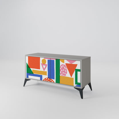 GEOMETRIC GLIMMER Kompaktní dvoudveřový TV stolek