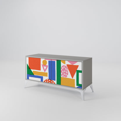 GEOMETRIC GLIMMER Kompaktní dvoudveřový TV stolek