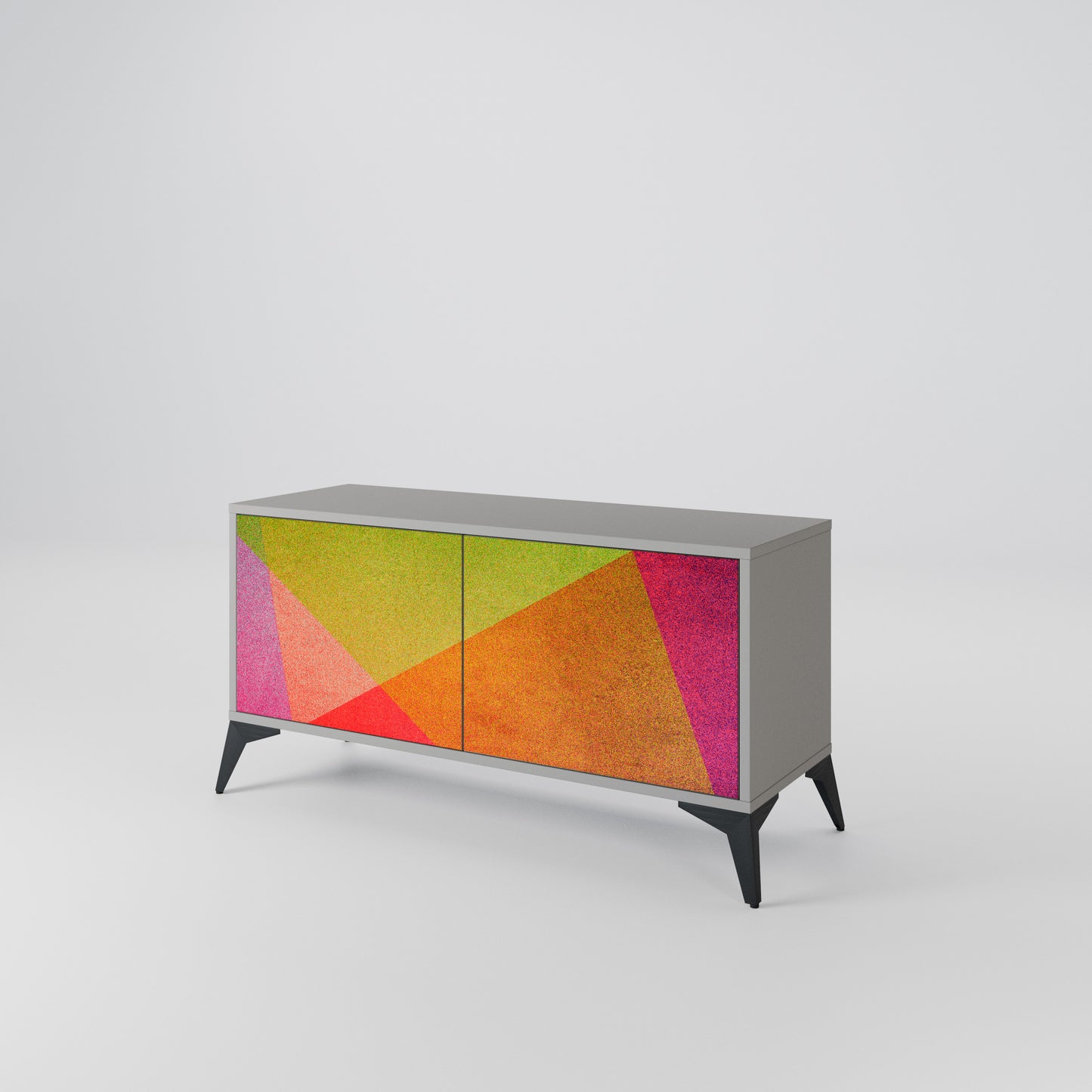 VIVID GEOMETRY Kompaktní dvoudveřový TV stolek