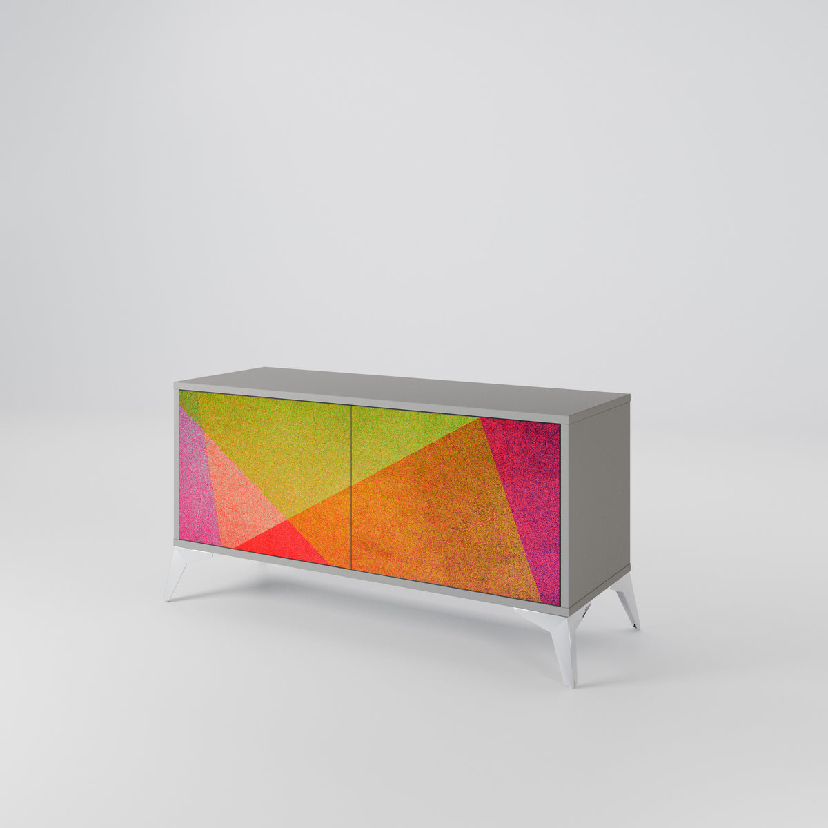 VIVID GEOMETRY Kompaktní dvoudveřový TV stolek