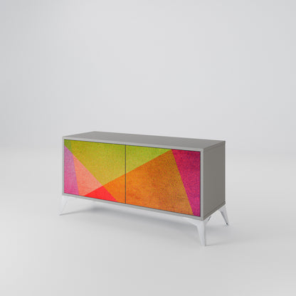 VIVID GEOMETRY Kompaktní dvoudveřový TV stolek