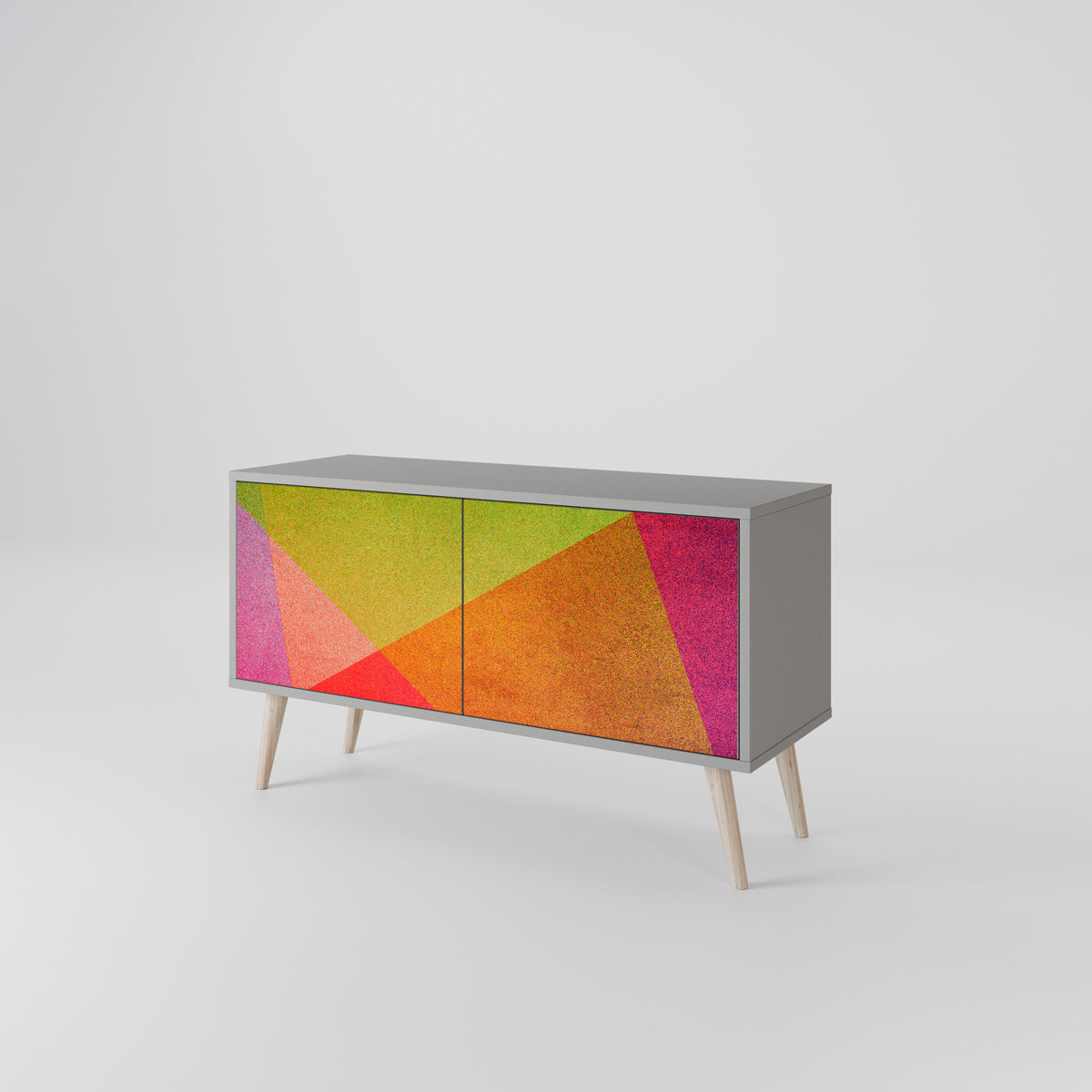 VIVID GEOMETRY Kompaktní dvoudveřový TV stolek