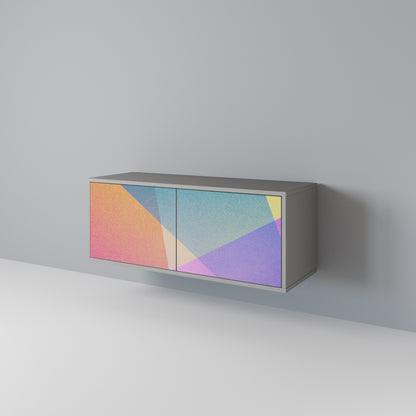 BRIGHT GEOMETRY Kompaktní dvoudveřový TV stolek