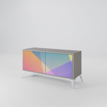 BRIGHT GEOMETRY Kompaktní dvoudveřový TV stolek