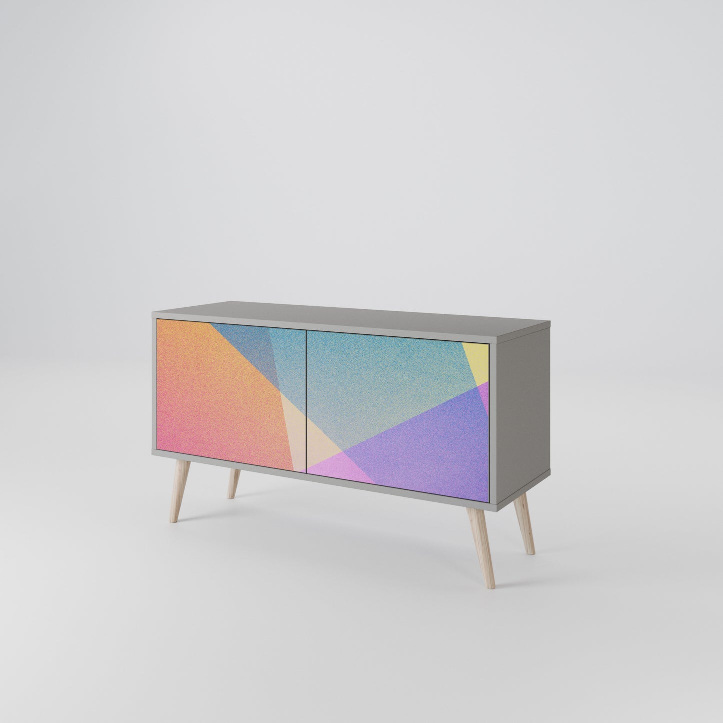 BRIGHT GEOMETRY Kompaktní dvoudveřový TV stolek